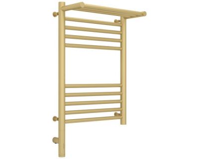 Полотенцесушитель электрический Сунержа Богема 3.0 600 x 400 с полкой, ширина 43.2 см, высота 72.4 см, матовая шампань, L/R