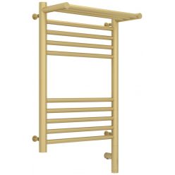 Полотенцесушитель электрический Сунержа Богема 3.0 600 x 400 с полкой, ширина 43.2 см, высота 72.4 см, матовая шампань, L/R