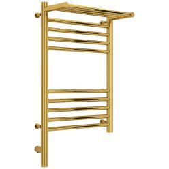 Полотенцесушитель электрический Сунержа Богема 3.0 600 x 400 с полкой, ширина 43.2 см, высота 72.4 см, золото, L/R