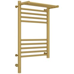 Полотенцесушитель электрический Сунержа Богема 3.0 600 x 400 с полкой, ширина 43.2 см, высота 72.4 см, матовое золото, L/R