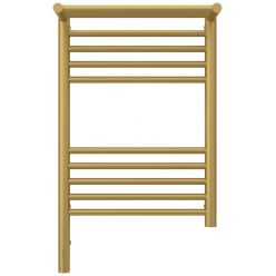 Полотенцесушитель электрический Сунержа Богема 3.0 600 x 400 с полкой, ширина 43.2 см, высота 72.4 см, матовое золото, L/R