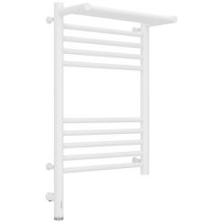Полотенцесушитель электрический Сунержа Богема 3.0 600 x 400 с полкой, ширина 43.2 см, высота 72.4 см, матовый белый, L/R