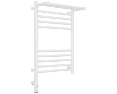 Полотенцесушитель электрический Сунержа Богема 3.0 600 x 400 с полкой, ширина 43.2 см, высота 72.4 см, матовый белый, L/R