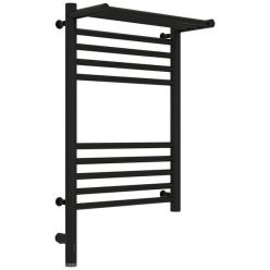 Полотенцесушитель электрический Сунержа Богема 3.0 600 x 400 с полкой, ширина 43.2 см, высота 72.4 см, матовый черный, L/R