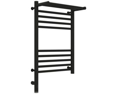 Полотенцесушитель электрический Сунержа Богема 3.0 600 x 400 с полкой, ширина 43.2 см, высота 72.4 см, матовый черный, L/R