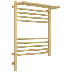 Полотенцесушитель электрический Сунержа Богема 3.0 600 x 500 с полкой, ширина 53.2 см, высота 72.4 см, матовая шампань, L/R