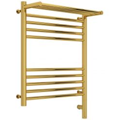 Полотенцесушитель электрический Сунержа Богема 3.0 600 x 500 с полкой, ширина 53.2 см, высота 72.4 см, золото, L/R