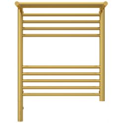 Полотенцесушитель электрический Сунержа Богема 3.0 600 x 500 с полкой, ширина 53.2 см, высота 72.4 см, золото, L/R