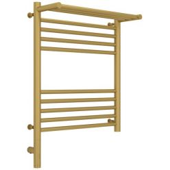 Полотенцесушитель электрический Сунержа Богема 3.0 600 x 500 с полкой, ширина 53.2 см, высота 72.4 см, матовое золото, L/R