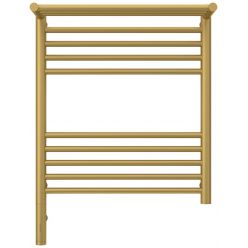 Полотенцесушитель электрический Сунержа Богема 3.0 600 x 500 с полкой, ширина 53.2 см, высота 72.4 см, матовое золото, L/R