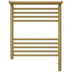 Полотенцесушитель электрический Сунержа Богема 3.0 600 x 500 с полкой, ширина 53.2 см, высота 72.4 см, состаренная латунь, L/R