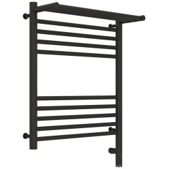 Полотенцесушитель электрический Сунержа Богема 3.0 600 x 500 с полкой, ширина 53.2 см, высота 72.4 см, тёмный титан муар, L/R