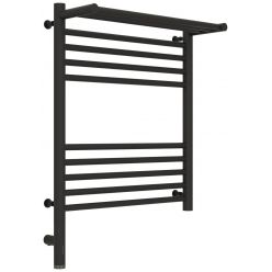 Полотенцесушитель электрический Сунержа Богема 3.0 600 x 500 с полкой, ширина 53.2 см, высота 72.4 см, тёмный титан муар, L/R