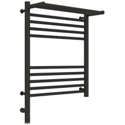 Полотенцесушитель электрический Сунержа Богема 3.0 600 x 500 с полкой, ширина 53.2 см, высота 72.4 см, тёмный титан муар, L/R