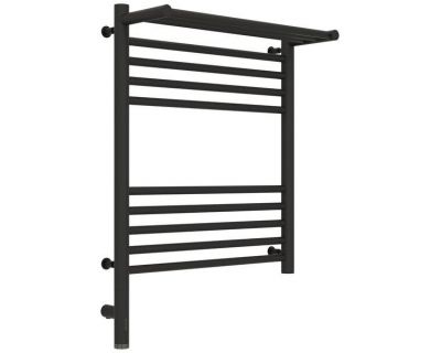 Полотенцесушитель электрический Сунержа Богема 3.0 600 x 500 с полкой, ширина 53.2 см, высота 72.4 см, тёмный титан муар, L/R