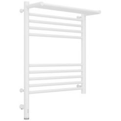 Полотенцесушитель электрический Сунержа Богема 3.0 600 x 500 с полкой, ширина 53.2 см, высота 72.4 см, матовый белый, L/R