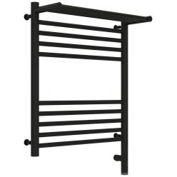 Полотенцесушитель электрический Сунержа Богема 3.0 600 x 500 с полкой, ширина 53.2 см, высота 72.4 см, матовый черный, L/R