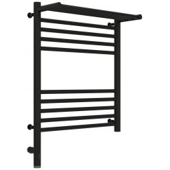 Полотенцесушитель электрический Сунержа Богема 3.0 600 x 500 с полкой, ширина 53.2 см, высота 72.4 см, матовый черный, L/R