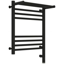 Полотенцесушитель электрический Сунержа Богема 3.0 500 x 400 с полкой, ширина 43.2 см, высота 62.4 см, матовый черный, L/R