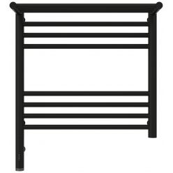 Полотенцесушитель электрический Сунержа Богема 3.0 500 x 500 с полкой, ширина 53.2 см, высота 62.4 см, матовый черный, L/R
