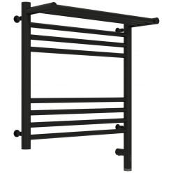 Полотенцесушитель электрический Сунержа Богема 3.0 500 x 500 с полкой, ширина 53.2 см, высота 62.4 см, матовый черный, L/R