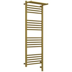 Полотенцесушитель электрический Сунержа Богема 3.0 1200 x 400 с полкой, ширина 43.2 см, высота 132.4 см, состаренная бронза, L/R