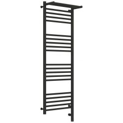 Полотенцесушитель электрический Сунержа Богема 3.0 1200 x 400 с полкой, ширина 43.2 см, высота 132.4 см, тёмный титан муар, L/R