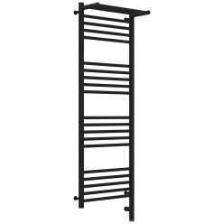 Полотенцесушитель электрический Сунержа Богема 3.0 1200 x 400 с полкой, ширина 43.2 см, высота 132.4 см, матовый черный, L/R
