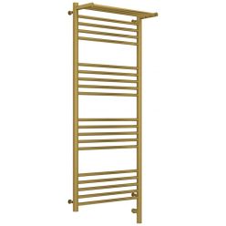 Полотенцесушитель электрический Сунержа Богема 3.0 1200 x 500 с полкой, ширина 53.2 см, высота 132.4 см, состаренная латунь, L/R