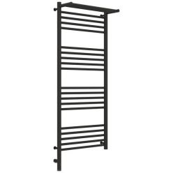 Полотенцесушитель электрический Сунержа Богема 3.0 1200 x 500 с полкой, ширина 53.2 см, высота 132.4 см, тёмный титан муар, L/R