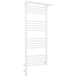 Полотенцесушитель электрический Сунержа Богема 3.0 1200 x 500 с полкой, ширина 53.2 см, высота 132.4 см, матовый белый, L/R