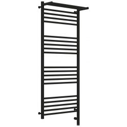 Полотенцесушитель электрический Сунержа Богема 3.0 1200 x 500 с полкой, ширина 53.2 см, высота 132.4 см, матовый черный, L/R
