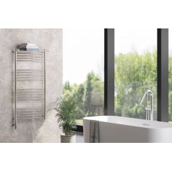 Полотенцесушитель электрический Сунержа Богема 3.0 1200 x 600 с полкой, ширина 63.2 см, высота 132.4 см, хром, L/R