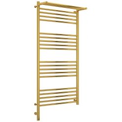 Полотенцесушитель электрический Сунержа Богема 3.0 1200 x 600 с полкой, ширина 63.2 см, высота 132.4 см, золото, L/R