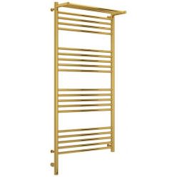 Полотенцесушитель электрический Сунержа Богема 3.0 1200 x 600 с полкой, ширина 63.2 см, высота 132.4 см, золото, L/R