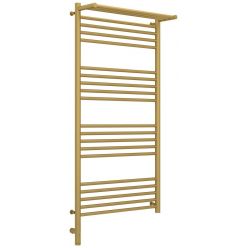 Полотенцесушитель электрический Сунержа Богема 3.0 1200 x 600 с полкой, ширина 63.2 см, высота 132.4 см, матовое золото, L/R