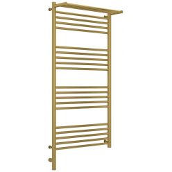 Полотенцесушитель электрический Сунержа Богема 3.0 1200 x 600 с полкой, ширина 63.2 см, высота 132.4 см, состаренная латунь, L/R