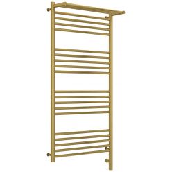 Полотенцесушитель электрический Сунержа Богема 3.0 1200 x 600 с полкой, ширина 63.2 см, высота 132.4 см, состаренная латунь, L/R