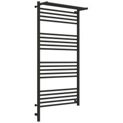 Полотенцесушитель электрический Сунержа Богема 3.0 1200 x 600 с полкой, ширина 63.2 см, высота 132.4 см, тёмный титан муар, L/R