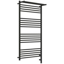 Полотенцесушитель электрический Сунержа Богема 3.0 1200 x 600 с полкой, ширина 63.2 см, высота 132.4 см, тёмный титан муар, L/R