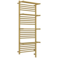 Полотенцесушитель электрический Сунержа Богема 3.0 1200 x 500 с 4 полками, ширина 53.2 см, высота 132.4 см, матовое золото, L/R