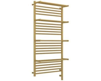 Полотенцесушитель электрический Сунержа Богема 3.0 1200 x 600 с 4 полками, ширина 63.2 см, высота 132.4 см, матовое золото, L/R