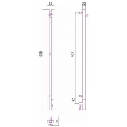 Полотенцесушитель электрический Сунержа Нюанс 3.0 1200, 31-5843-1253, черный матовый