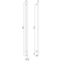 Полотенцесушитель электрический Сунержа Нюанс 3.0 1800 R, 31-5843-1853, черный матовый