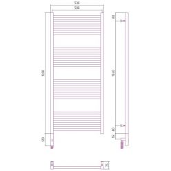 Полотенцесушитель электрический Сунержа Модус 3.0 1200 x 500, ширина 50 см, высота 120 см, МЭМ, левый/правый, белый матовый