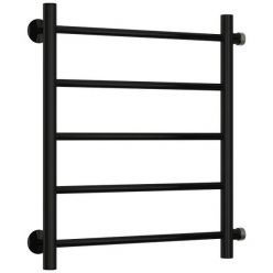 Полотенцесушитель водяной Стилье Версия-Б, 50/50, ширина 50 см, высота 50 см, боковое подключение 50 см, цвет черный, 17610-5050