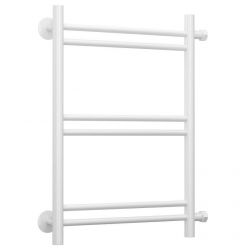Полотенцесушитель водяной Стилье Версия-Б1, 50/50, ширина 50 см, высота 50 см, боковое подключение 50 см, цвет белый, 12611-5050