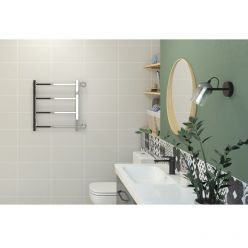 Полотенцесушитель водяной Стилье Версия-КБ, 50/50, ширина 50 см, высота 50 см, боковое подключение 50 см, цвет белый, 12630-5050