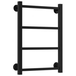 Полотенцесушитель водяной Стилье Версия-КН, 50/60, ширина 50 см, высота 60 см, нижнее подключение, цвет черный, 17640-6050