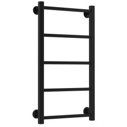 Полотенцесушитель водяной Стилье Версия-КН, 40/80, ширина 40 см, высота 80 см, нижнее подключение, цвет черный, 17640-8040
